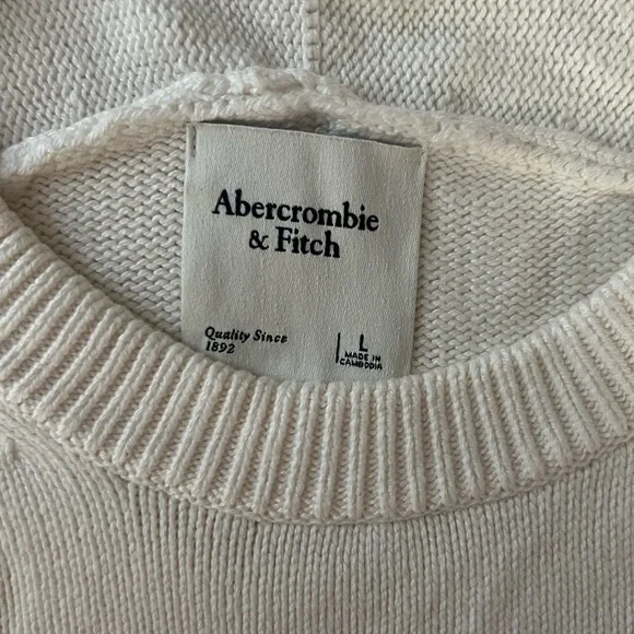 Abercrombie & Fitch Madeline Crew Sweater in Cream L - Picture 3 of 3